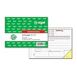 SIGEL SD021 Quittungsblock A6 quer, 2x40 Blatt, selbstdurchschreibend,...