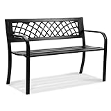 VEVOR Gartenbank Terrassenbank aus Metall, 1163 mm Parkbank Ruhebank 218 kg...