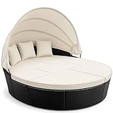 Casaria® Sonnenliege Sonneninsel 226cm XXL Wetterfest mit verstellbaren Dach &...