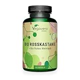 Rosskastanienextrakt Vegavero | 100% Bio | 800 mg Extrakt mit Weinlaub & Acerola...