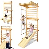 LZQ Turnwand Klettergerüst Sprossenwand für Erwachsene & Kinder,klettergerüst...