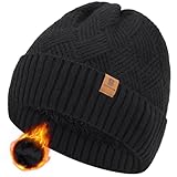 BARFULKER Beanie Herren Damen Wintermütze Warm Gefüttert Strickmütze Dehnbare...