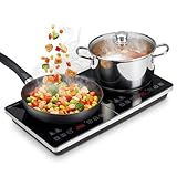 Sommertal Induktionskochfeld 2 Platten 3500W - Super Slim Design, tragbar, bis...