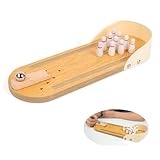 Butyeak Mini Desktop Bowling, Hölzern Tisch Bowling, Mini Bowling Game Set,...