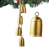 HuiDao Weihnachtsglocken, goldene Kuhglocken, Weihnachtsdekoration,...
