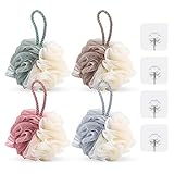 4x Körper Badeschwamm Badeknäuel Duschschwämme Badezubehör Massageschwamm...