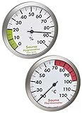 TFA-Dostmann Sauna Thermo-Hygrometer Set TFA 40.1053.54.99 Thermometer...