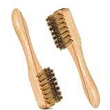 Kombi - Set 2 Bürsten Reinigung Schuhe und Wildleder mit Messingborsten und...