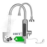 MAXXMEE Elektrische Edelstahl Armatur plus integrierter Durchlauferhitzer |...