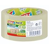 tesapack Eco & Strong - Umweltschonendes Paketband aus 100% recyceltem...
