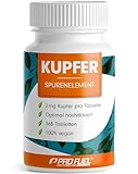 Kupfer Tabletten 365x mit 2 mg Kupfer aus hochwertigem Kupferbisglycinat -...