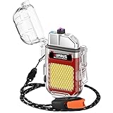 SUPRUS Wasserdichtes Leuchtfeuerzeug, 3 Modi, Taschenlampe, Winddicht,...