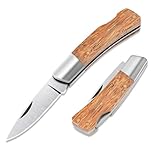 SPITZKANTE Klappmesser Klein, 42a Konform, Zweihandmesser aus 440C Stahl, EDC...