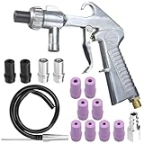 Sandstrahlpistole Set Druckluft, Sandstrahlen Pistole Kit mit 1m Gummischlauch...