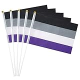 GentleGirl Asexual Pride Regenbogen-Flaggen, Asexuell, klein, Mini-Handflagge,...