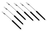 Swissmar F79203 Käse-Fondue Gabeln Set 6-teiliges, Edelstahl, Schwarz, 27cm,...