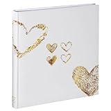 Hama Fotoalbum Herz-Motiv 29x32 cm (Hochzeitsalbum mit 50 weißen Seiten...