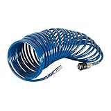 Scheppach Spiralschlauch 10m blau 1/4 Zoll Stecknippel | Druckluftschlauch...