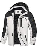 GEMYSE Herren Wasserdichte Berg-Skijacke Winddichte Fleece Outdoor-Winterjacke...