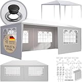 Casaria® Pavillon 3x6m UV-Schutz 18m² Dachösen Wasserabweisend 6 Seitenteile...