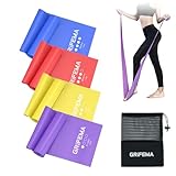 GRIFEMA Fitnessbänder [4er Set], Gymnastikband mit 4 Widerstandsstufen,...