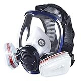 Prassia 16 in 1 Gasmaske Vollgesichtsmaske mit Filter, industrische...