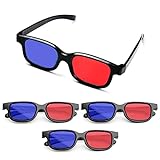 MingZhuInC 3D-Brille, 4 Stücke 3D Brille Rot Blau, Rot Grün Brille Für Filme...