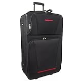 vidaXL Trolley Kofferset 5-tlg. Stoff Schwarz Koffer Reisekoffer Reisetasche