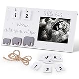 Huiguli Baby Bilderrahmen, Sonogramm Bilderrahmen mit Baby Countdown Wochen,...