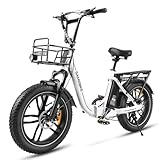 SAMEBIKE E Bike Herren mit 48V 13Ah Batterie, 20 * 4.0 Zoll, 7-Gang Getriebe mit...