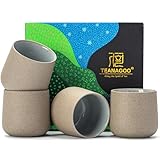 TEANAGOO Japanische Teetasse aus Keramik, 205 ml, Dunkelgrau, H4,Japanische...