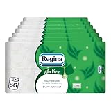 Regina Aloe Vera 3-lagiges Toilettenpapier – 56-Rollen-Packung, 150 Blatt pro...