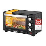 TZS First Austria 20 Liter Minibackofen mit 1380 Watt schwarz | Unter-Oberhitze...