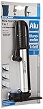 FISCHER Mini-Standpumpe 2in1, Mini-Pumpe und Stand-Pumpe in Einem, für alle...
