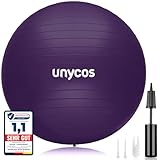 unycos - Gymnastikball 65 cm Sitzball Trainingsball für Yoga, Fitness,...