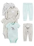 Simple Joys by Carter's Unisex Baby 6-teiliges Set, Bodys (Kurz- und Langarm)...