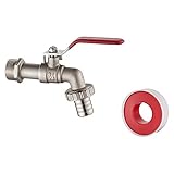 Ibergrif Garten Wasserhahn 3/4 zoll mit Gartenschlauch Adapter - Kugelhahn...