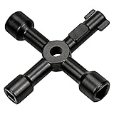 CEFEPH 4 Wege Schlüssel, Dreiecksschlüssel Wasserschlüssel, Multifunktionale...