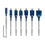 Bosch Accessories 7x Expert SelfCut Speed Flachfräsbohrer Set (für Weichholz,...