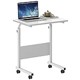 SogesHome Höhenverstellbarer Laptop-Tisch mit Rollen, Mobiler...