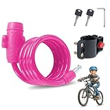 Fahrradschloss Kinder,PVC-Beschichtung, Kinderfahrrad schloss wasserdicht und...