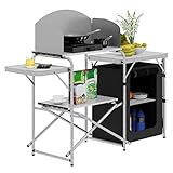 WOLTU faltbar Campingschrank Campingküche inkl.Tragetasche mit Aluminiumgestell...