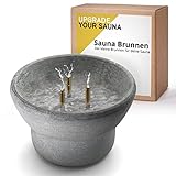 CozyNature® Speckstein Sauna Brunnen | Aufgussstein und Verdampfer | Sauna...