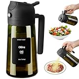 SWEET VIEW Olivenölspender und Ölsprüher – 470 ml Glas, lichtdichter...