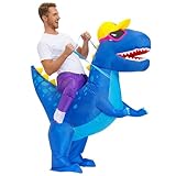 LUVSHINE Dino Kostüm für Erwachsene, Hübsches T-REX Kostüm mit Sonnenbrille,...