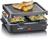 SEVERIN Mini Raclette-Grill für 4 Personen, platzsparend und kompakt,...