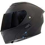 Bluetooth Motorradhelm Motorrad Klapphelm Modularer Helm mit Doppelvisier, ECE...