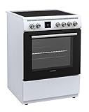 Daewoo F6EV22WL3DE Standherd mit Glaskeramik-Kochfeld, A, Garraumvolumen: 65 L,...