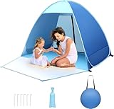 Pop up Strandmuschel, 2-3 Personen Familie Zelt UV Schutz UPF 50+ Strandzelt...