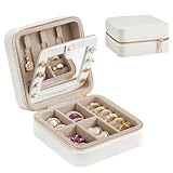 SONGMICS Schmuckkästchen Reise, Schmuckkasten klein, Schmuck-Reiseetui,...
